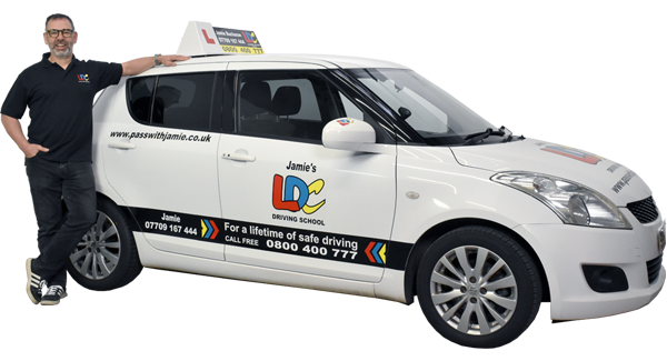 Jamie Buchanan's driving school car